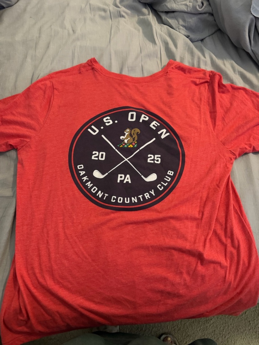 Men's 2025 U.S. Open Ahead Red Tri-Blend Instant Classic T-Shirt Size XL Golf